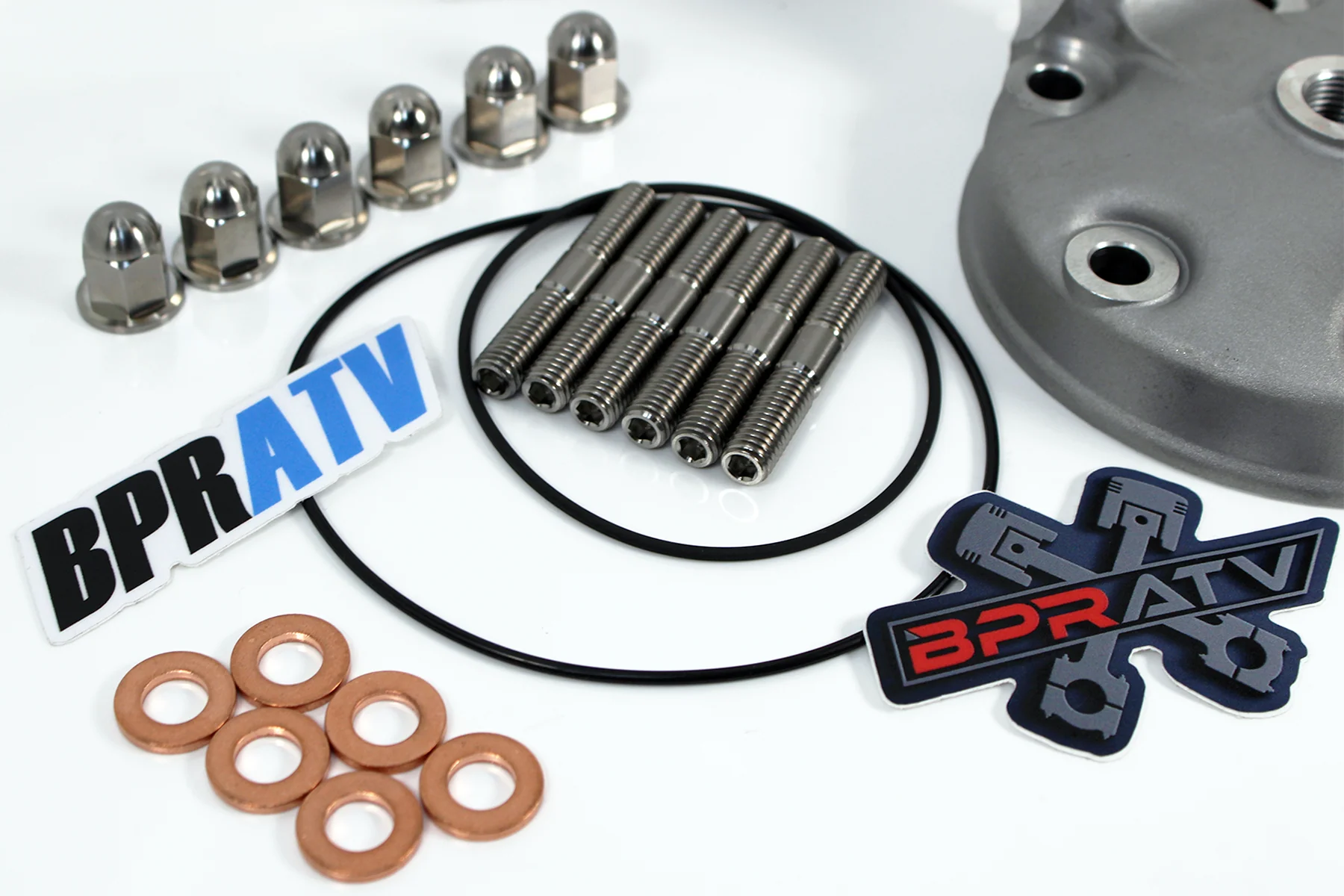 YZ250 YZ 250 Stock Cylinder Head Titanium Stud Kit Acorn Nuts Gasket Rebuild Kit - Image 16